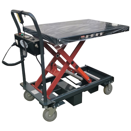 Pake Handling Tools Linear Actuated Elevating Cart, 550lb. Cap., 35'' X 24'', 14''-33'' Height PAKLT-YL-LA250-02